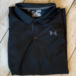 Boys youth XL Under Armour black polo